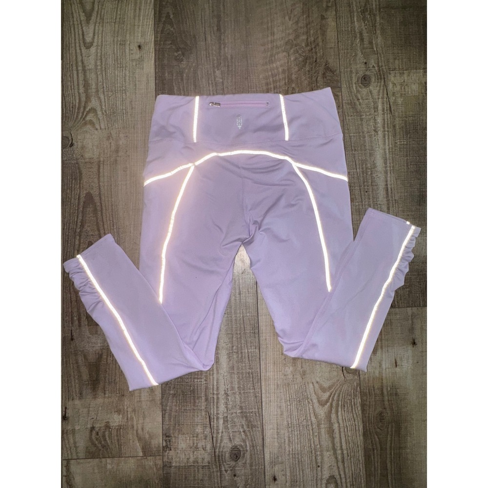 Free People Movement Reflective Ruched Leggings Lavender Purple Medium